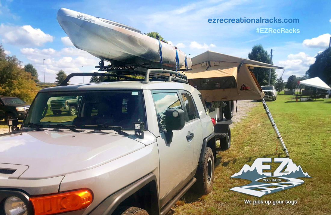 EZ Rack, rec rack, roof rack, kayak rack, cargo rack, roof rack system, camping, kayak, outdoors