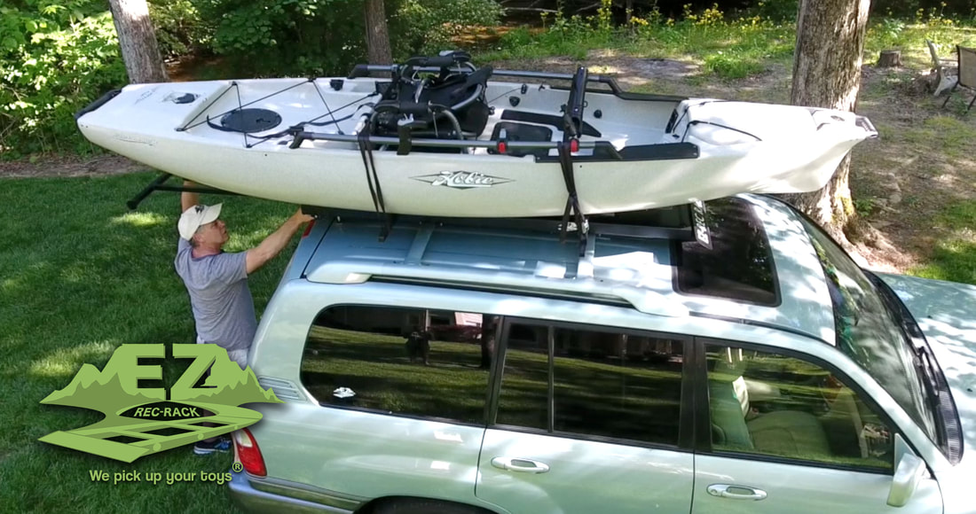 Hobie, kayak, proangler, loading system, roof rack, roof loader, kayak rack